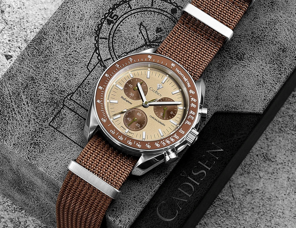 Quartz Chronograph Canvas Watch With Sapphire Crystal