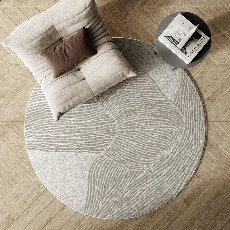 Round Area Rug Faux Cashmere Wabi Sabi Fall 2025 Cozy