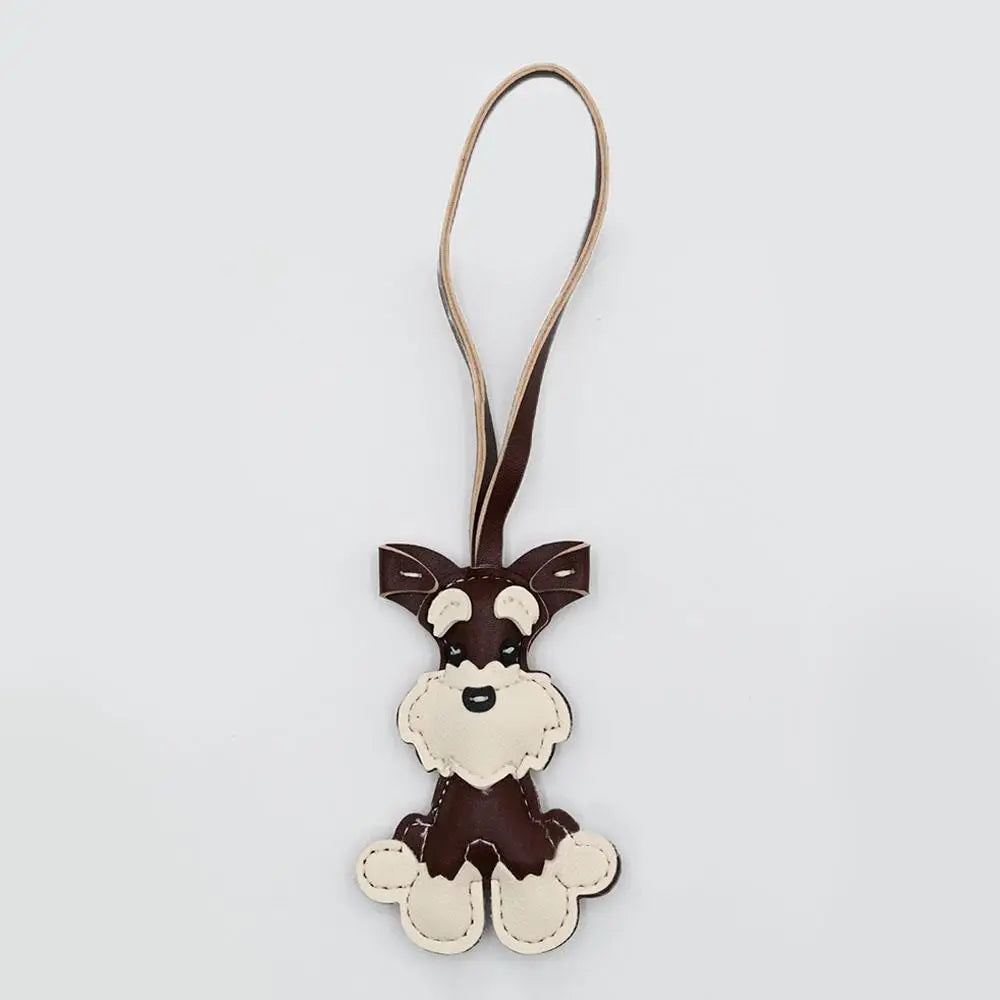 Björn nyckelring PU-läder mini väska charm söt gåva accessoar