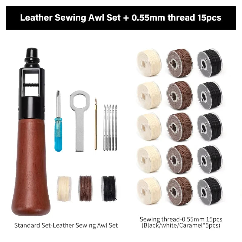 Kit de couture en cuir – ensemble d'outils premium pour couture à la main pour artisanat cuir et réparation de toile, cadeau automne 2026