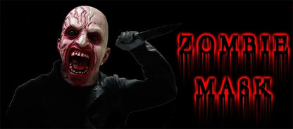 Griezelig latex zombiemasker dat het hele gezicht bedekt, horrormasker voor volwassenen, cosplayrekwisiet voor Halloweenfeesten, geïnfecteerd kostuum 2026