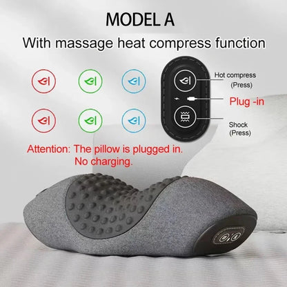 Neck Massager Pillow With Heat And Vibration - Viral Trend Cervical Therapy For Neck And Shoulder Relief, Hot Compress