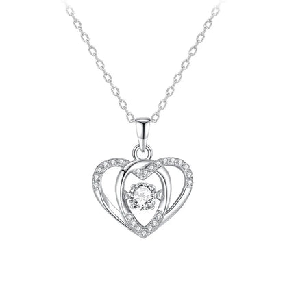 Halsband i sterlingsilver med hjärtformat hänge Minimalistisk smycke Semesterpresenter 2026 Presentfärdigt