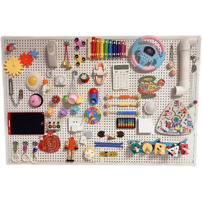 Montessori Busy Board DIY Sensory Toy for Early Learning, Interactive Activities, Enhances Motor Skills, Non-Toxic Materials, 30x40 cm