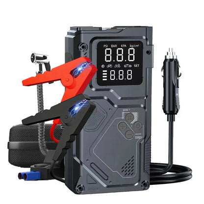 Jump Starter med luftkompressor 6 i 1 bilbatteri booster 5000A peak 150 PSI dekkpumpe 400LM LED-lys Fall 2025 Prep