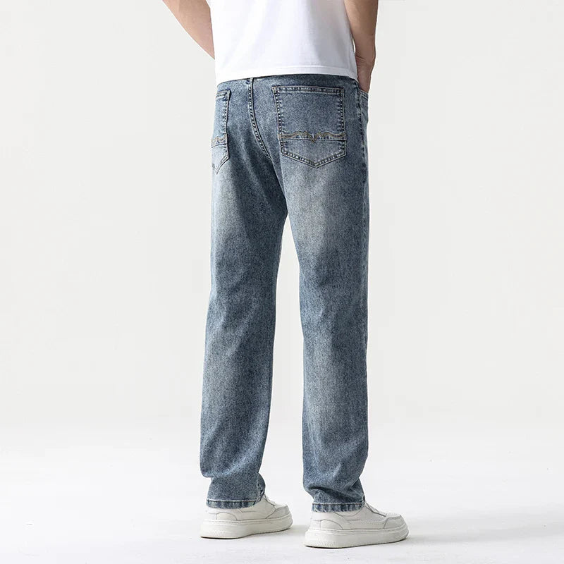 Jeans de pierna ancha para hombre de gran tamaño - Lyocell recto, casual