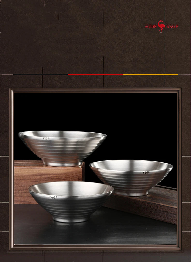 Ciotola per Ramen in Acciaio Inossidabile 1.4L Isolante Regalo di Natale