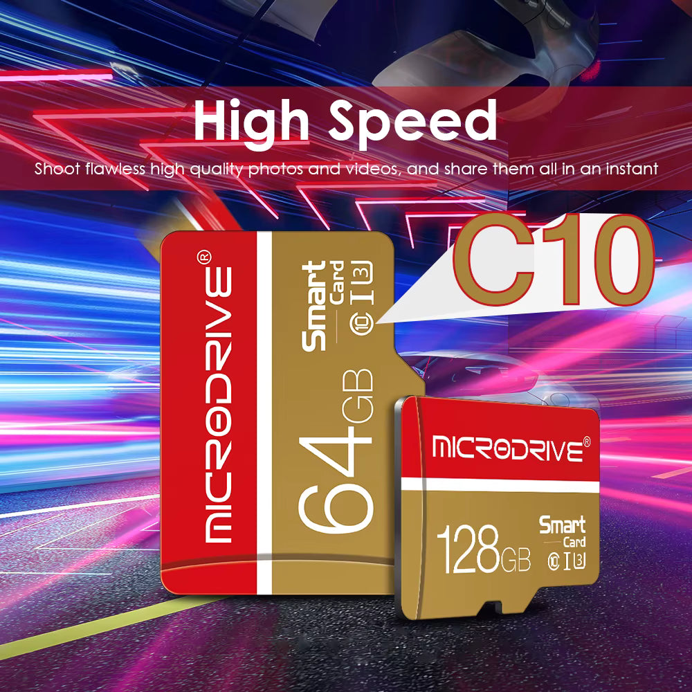 MicroDrive MicroSD Card Class 10 UHS-I U3 Memory Card High Speed TF Card