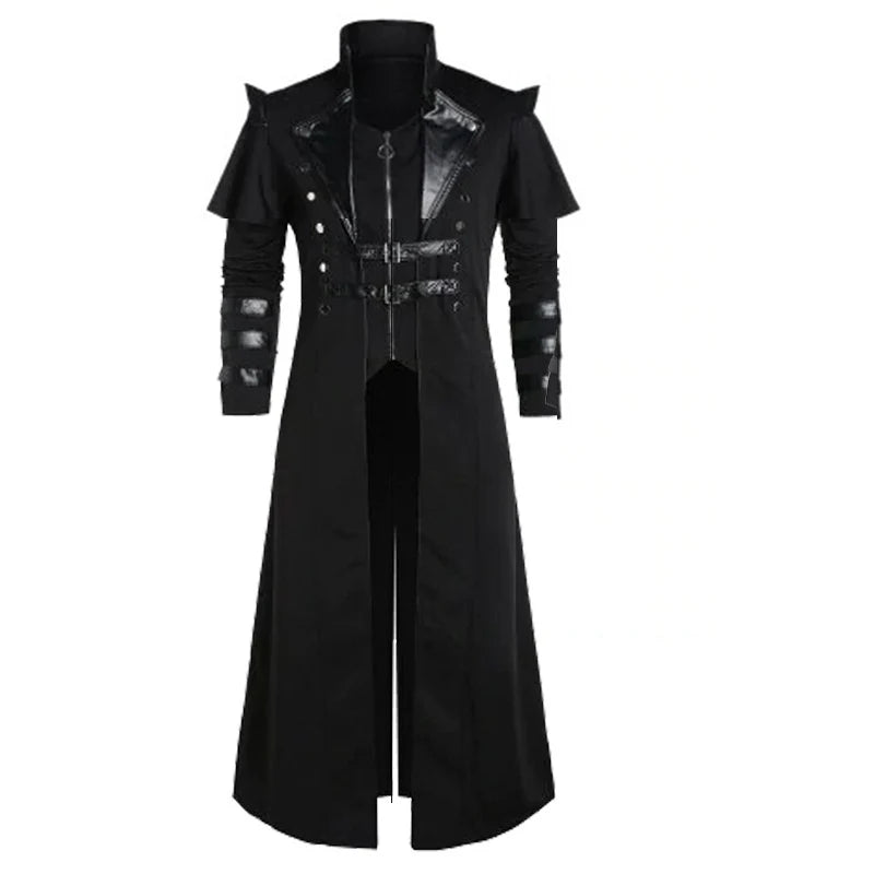 Steampunk gotisk trenchcoat Halloween-kostymejakke