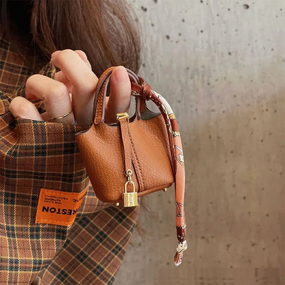 1+1 Gratis Mini Bolso de Mano Inspirado en Birkin - Charm de Bolso de Cesta