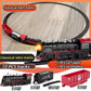 Retro Steam Electric Train Set with Lights - Christmas Railway Toy for Kids, Perfect Holiday Gift