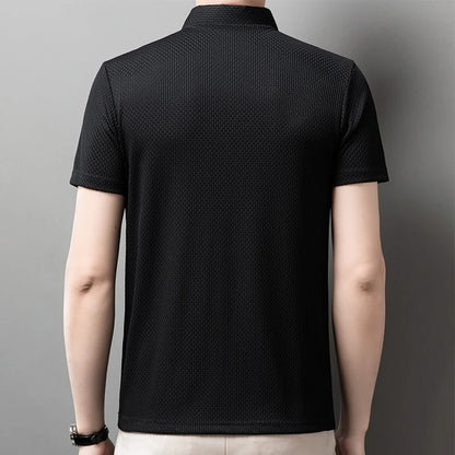 Breathable men's polo shirt – short sleeve, casual summer style, slim fit versatile top