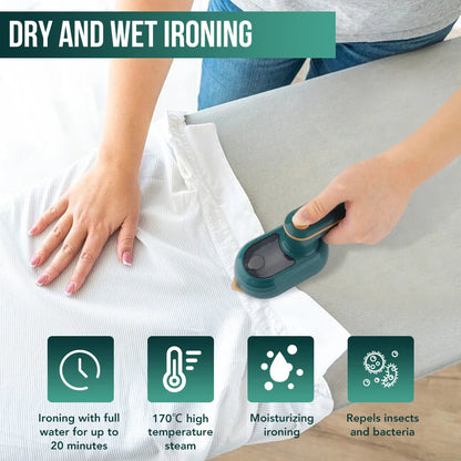 Garment Steamer Handheld Portable Travel Iron 170C Steam 1500W Wet And Dry Ironing Foldable Fall 2025