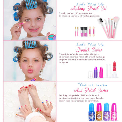 Kids Makeup Kit Speelgoedset Wasbaar Nep Make-up Terug Naar School 2025 Cadeau Idee