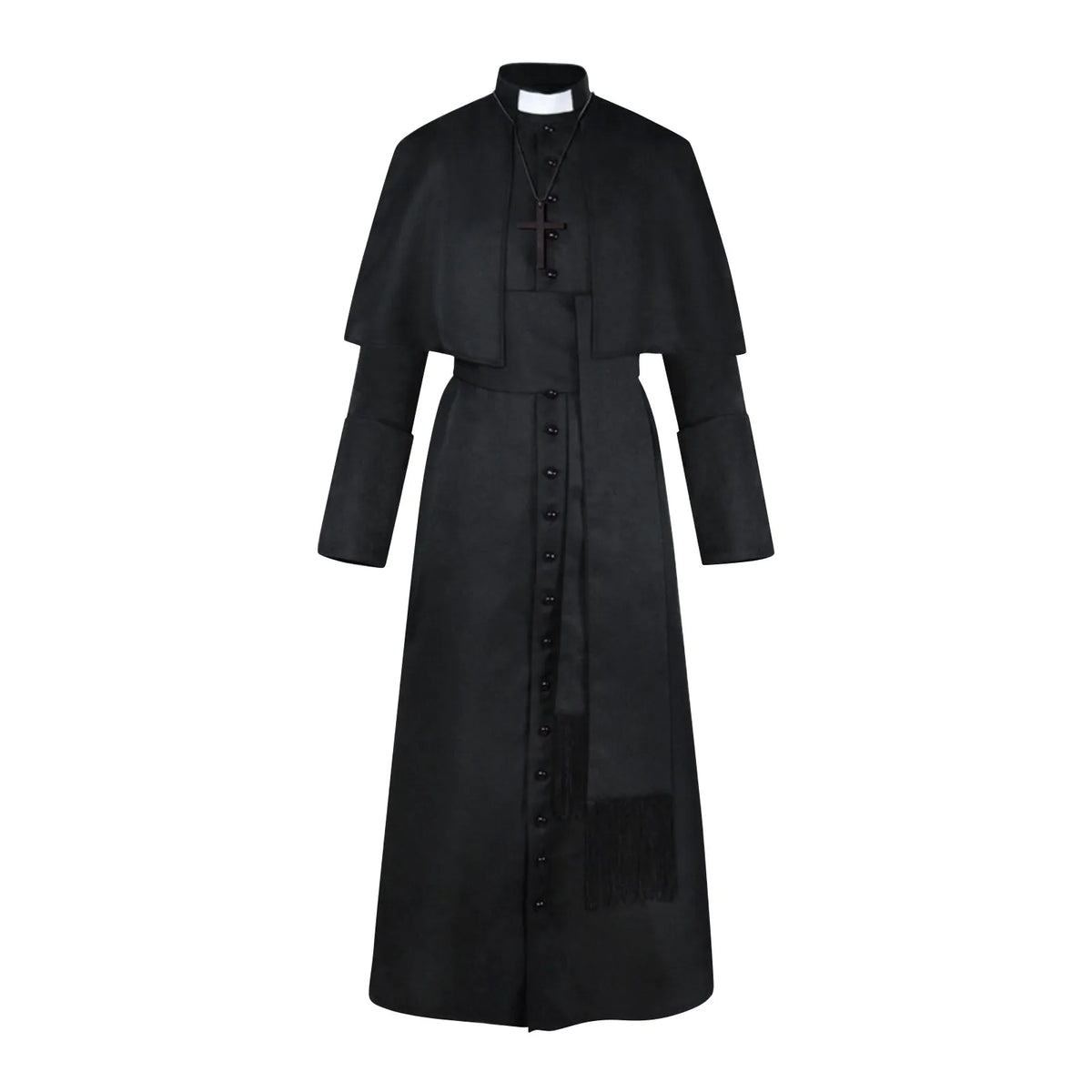 Middeleeuws katholiek priesterkostuum, pauselijke geestelijke, kazuifel-cosplaykostuum voor mannen, Halloween 2026