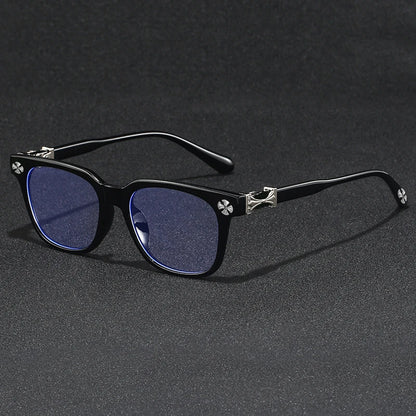 Blue Light Blocking Glasses - Oversized Frame Computer Eyewear With Rhinestone Decor, Fall 2026 Trend Gift