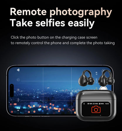 Wireless Translator Earbuds Touch Screen Case 144 Languages