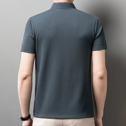 Breathable men's polo shirt – short sleeve, casual summer style, slim fit versatile top