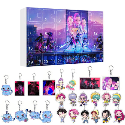 Kpop adventskalender 24 dagen demonjagers sleutelhanger cadeau