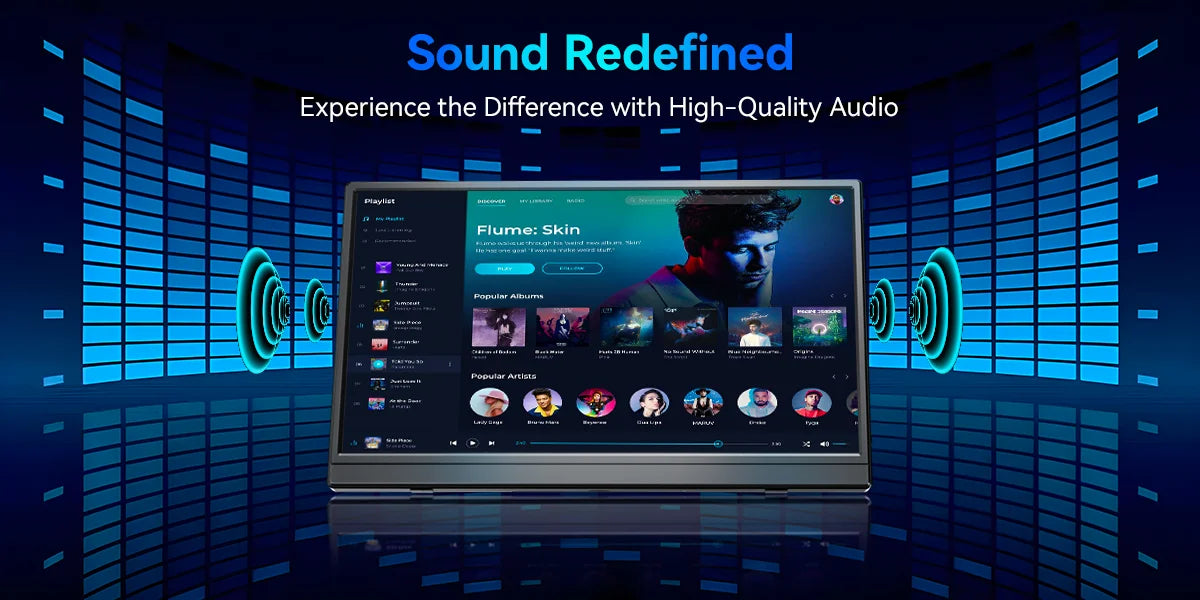 Portable 15.6 Inch 1080P Gaming Monitor 60Hz Second Screen