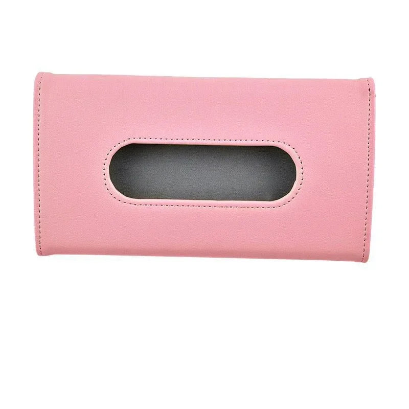 Car Tissue Box Holder - Sun Visor Accessory for Auto Interior Storage & Car Accessories PU Leather