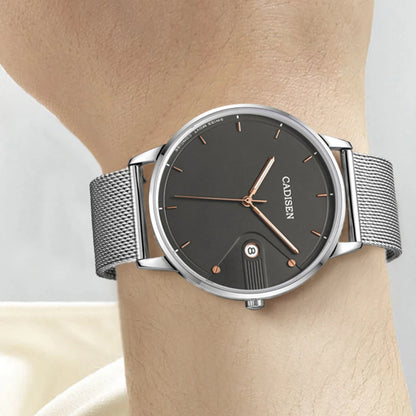 Ultra Thin Swiss Quartz Mesh Strap Watch 7mm Sapphire