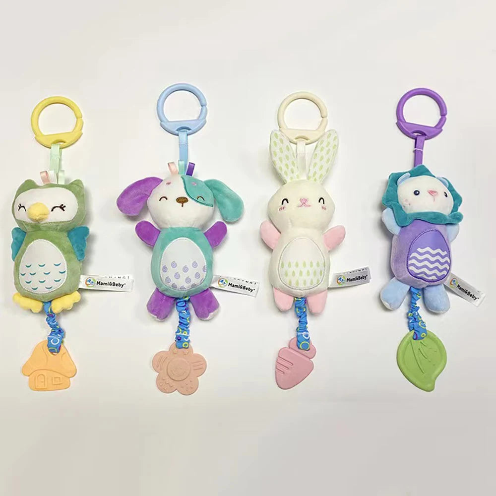 Animal Rattle Newborn Sensory Toys Soft Travel Toy Set