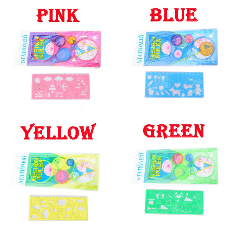 Set di stencil Spirograph per geometria creativa per bambini - 4 Set di stencil Spirograph per geometria creativa per bambini - 4