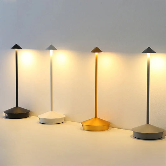 Rechargeable LED Desk Lamp - Touch Sensor, 3 Color Temperatures, Stepless Dimming - Modern Table Light, Fall 2026 Decor