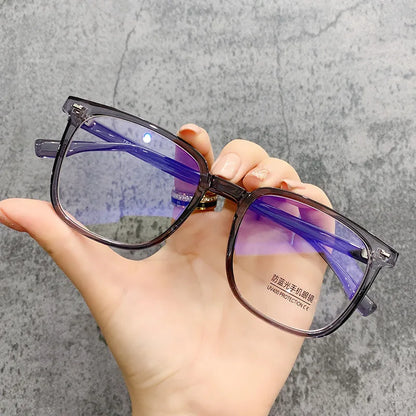 Blue Light Blocking Glasses Frame Black Square Rectangle Computer Eyewear Back To School 2026 Eye Strain Relief