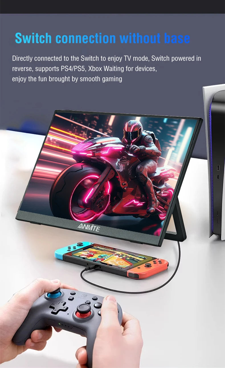 16 Inch Draagbare Touch Monitor 1920x1200 HDR10 Laag Blauw