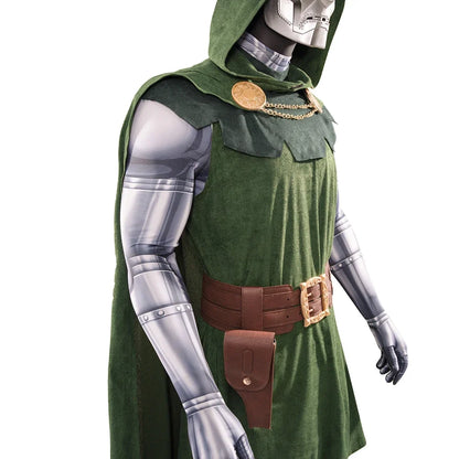 Doctor Doom cosplay-kostyme sett kappe maske Halloween 2025
