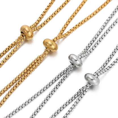 Extensores de Pulsera de Acero Inoxidable Deslizadores Ajustables 3 Piezas