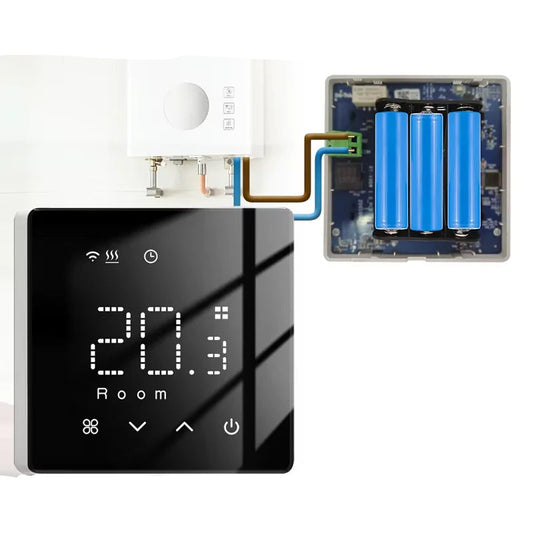 Smart Gas Boiler Thermostat WiFi Enabled Daily Programmable Voice Assistant Compatible Fall 2025 Energy Saver