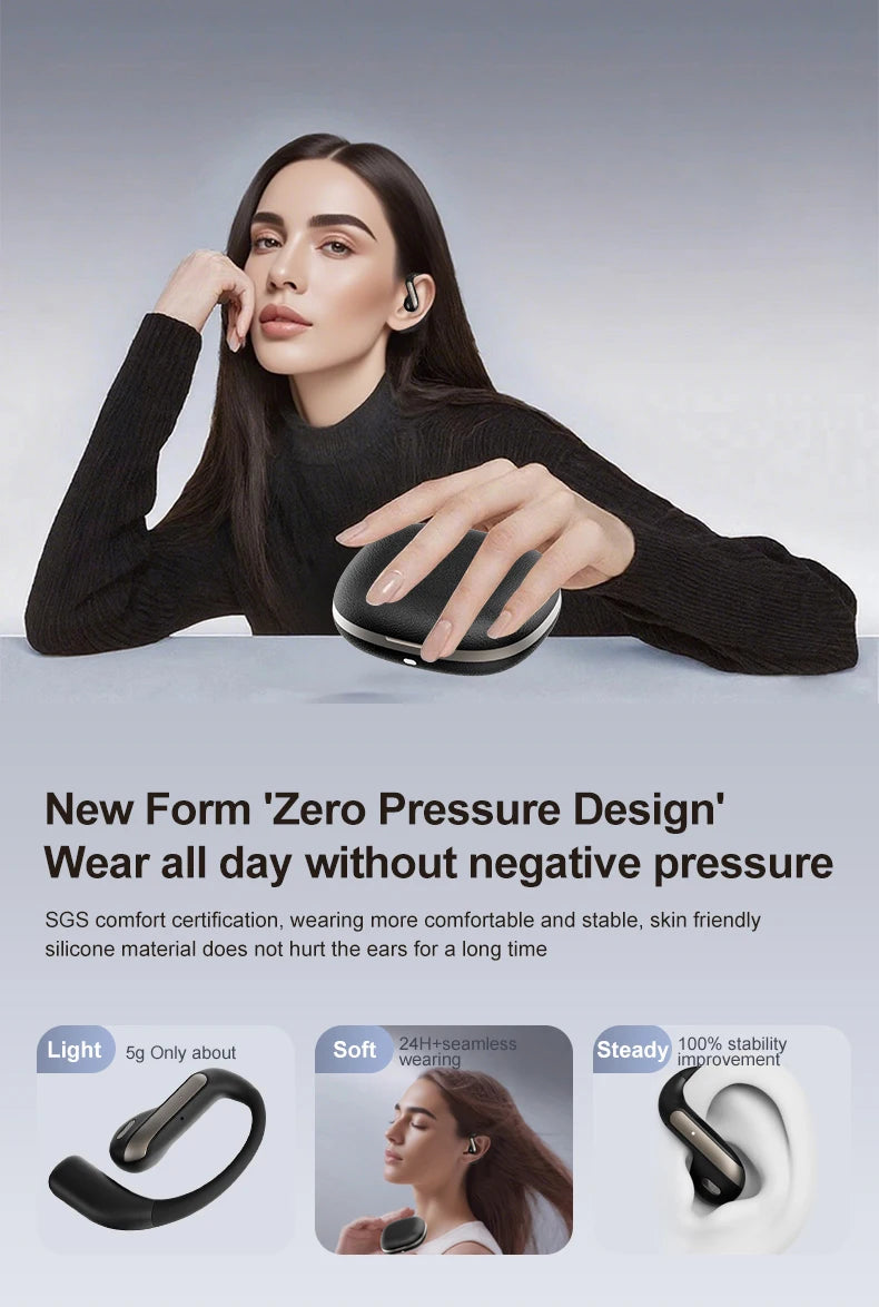 AI Translation Earbuds With Noise Canceling Ear Hook Sports