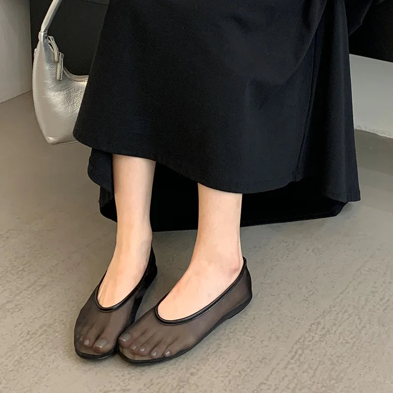 Lightweight Women Ballet Flats - Shallow Slip On Mesh