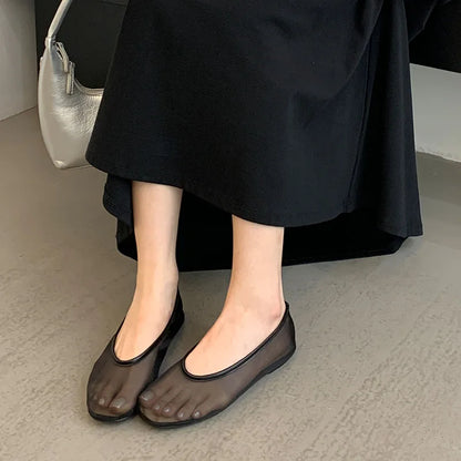 Lightweight Women Ballet Flats - Shallow Slip On Mesh