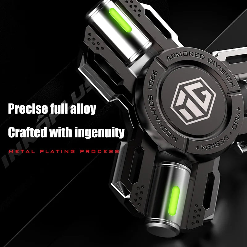 Glow Fidget Spinner Alloy EDC Long Spin Stress Relief