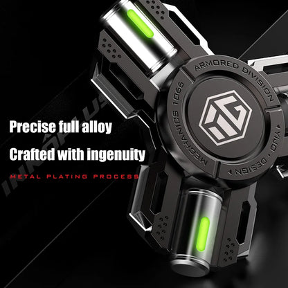 Glow Fidget Spinner Alloy EDC Long Spin Stress Relief