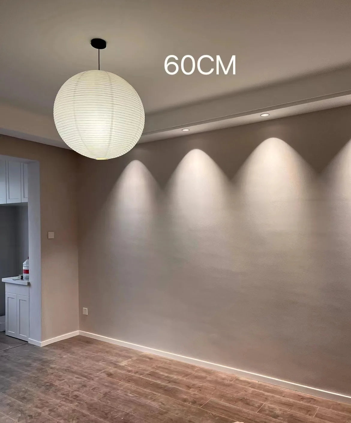 Japandi Pendant Lamp Wabi Sabi Rice Paper Round LED Dimmable