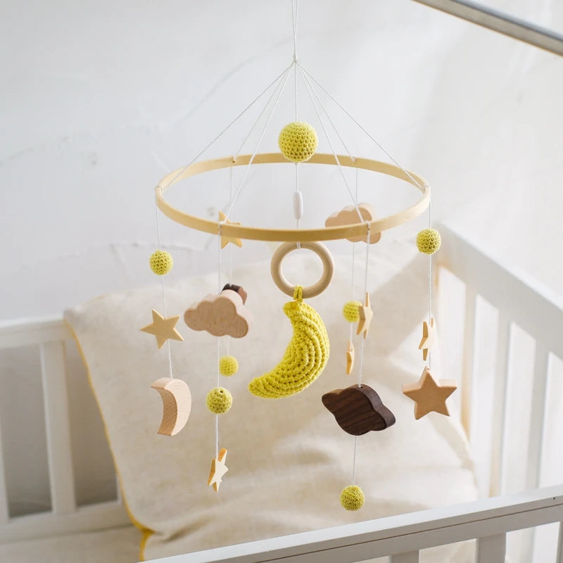 Hot Air Balloon Crib Mobile Newborn Sensory Toys Soothing