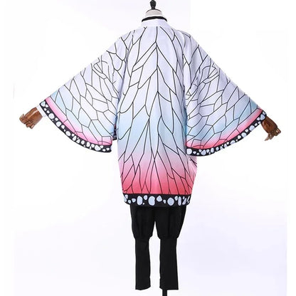 Demon Slayer Kochou Shinobu Kimono Cosplay Costume Set with Wig for Kids Adults Halloween 2026