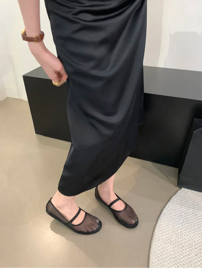 Zapatos planos Mary Jane ligeros para mujer - Malla superficial, casual
