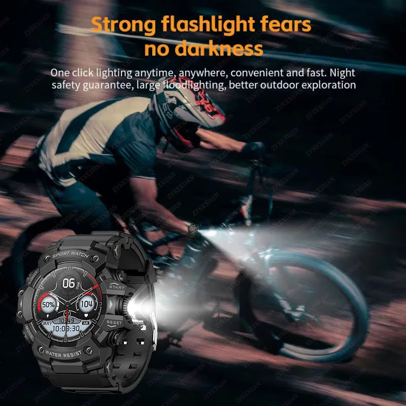 Smart Watch Rugged Outdoor Edition Fall 2025 Bluetooth Calls Waterproof IP68 Compass Flashlight SOS 1.39 Inch Display