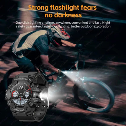 Smart Watch Rugged Outdoor Edition Fall 2025 Bluetooth Calls Waterproof IP68 Compass Flashlight SOS 1.39 Inch Display