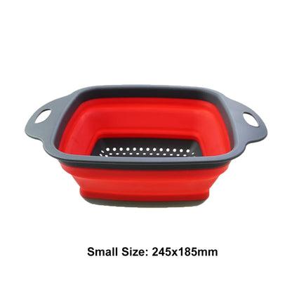 Silicone Folding Drain Basket 2-In-1 Collapsible Colander For Fruits And Vegetables Space-Saving Kitchen Tool Fall 2026