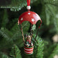 Creative Santa Claus Hot Air Balloon Christmas Pendant - 5.5cm Iron Art Ornament for Holiday Decor and New Year Celebrations