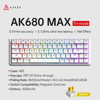 Teclado Mecánico Sixty Mini Inalámbrico ARGB Magnético Hall