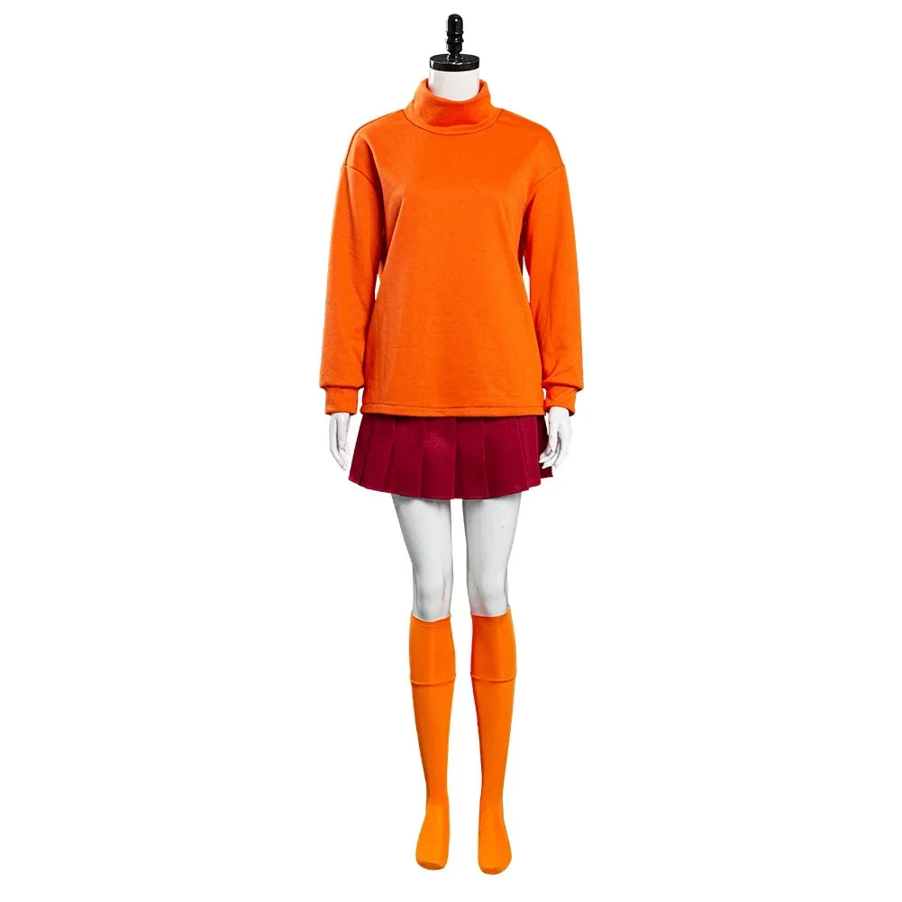 Costumes for Daphne and Velma cosplay from Scooby-Doo for Halloween