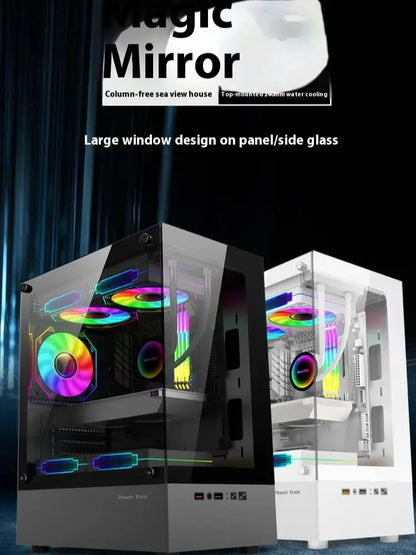 Mini ITX PC kabinet 240mm vandkøling MicroATX chassis